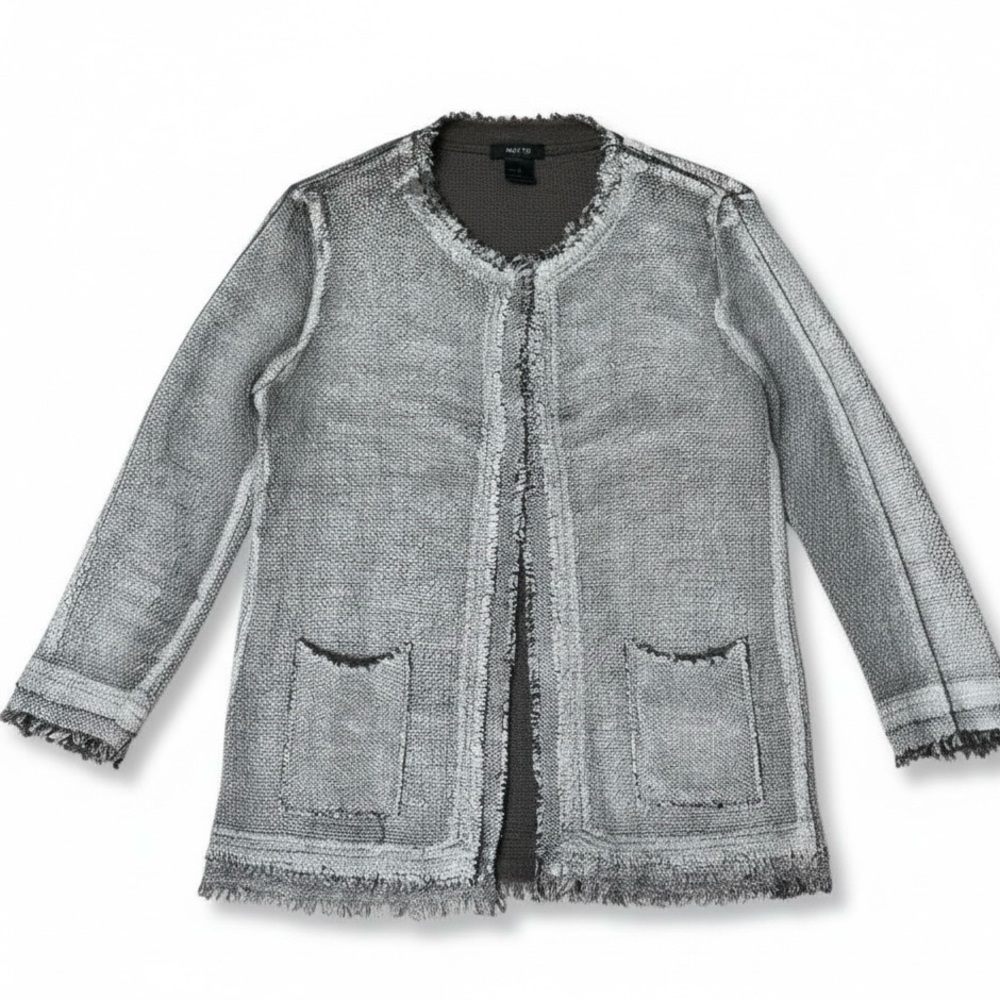 Avant Toi foil-print Blazer Jacket S Linen Blend Italy Made Jacket